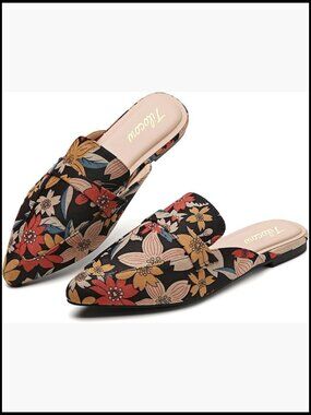 Pointed Toe Mules Slip On Flats Elegant Business Work Shoes Chic Minimal